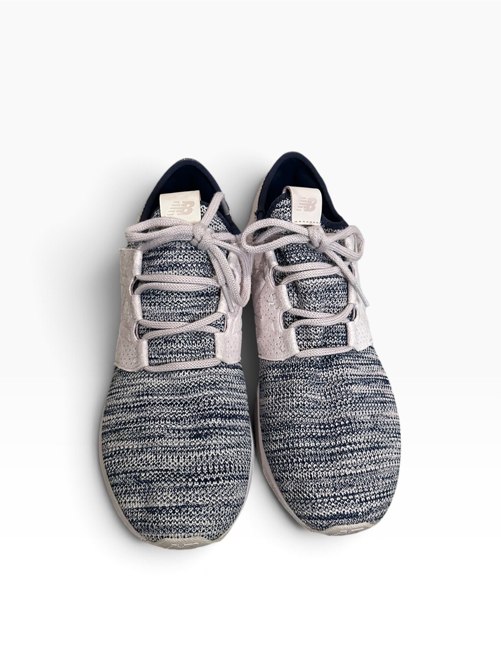 New Balance Women’s Navy and Light Gray Knit Sneakers size 12